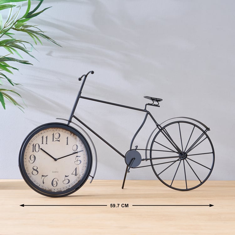 Corsica Fortune Glass Cycle Clock - 59.7cm