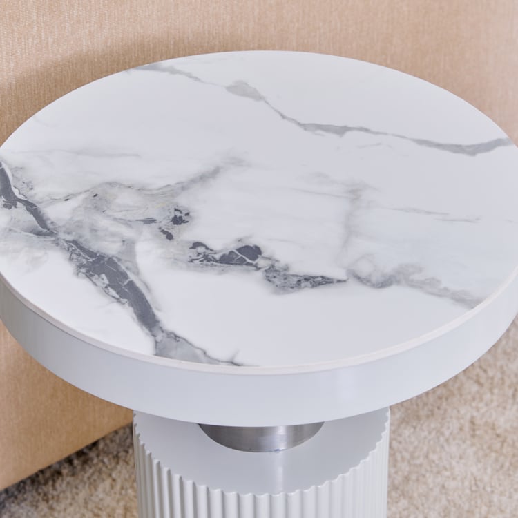 Alpine Ceramic Top End Table - Grey