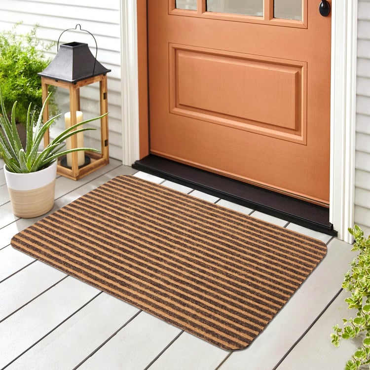 Corsica Stria Polypropylene Striped Anti-Slip Doormat - 60x40cm