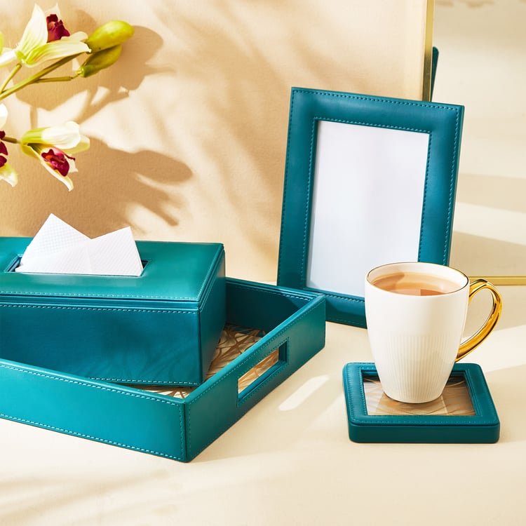 Splendid Goldcrest Gaile Faux Leather Tissue Box -  24x14x8cm