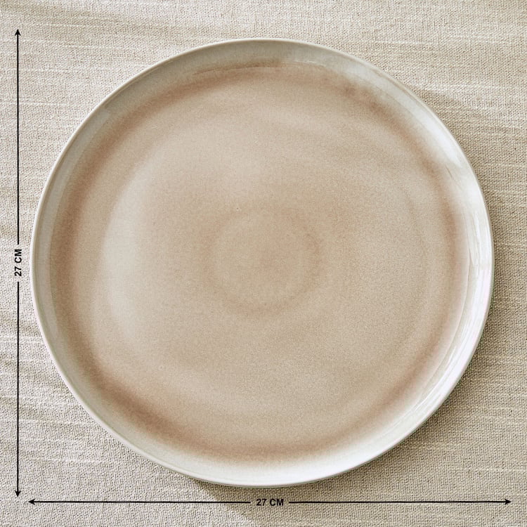 Cadenza Muskmelon Stoneware Printed Dinner Plate - 27cm