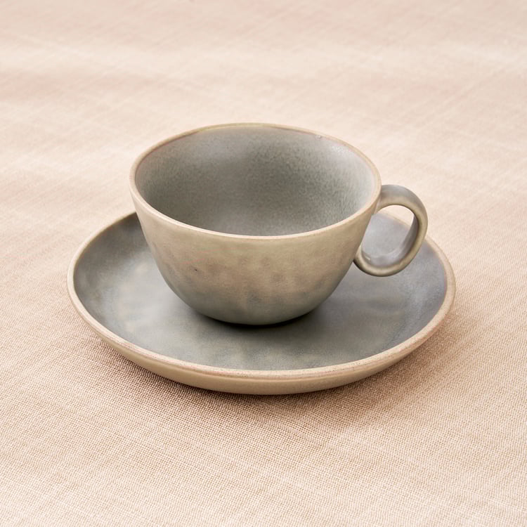 Natura Stoneware Cup and Saucer - 150ml