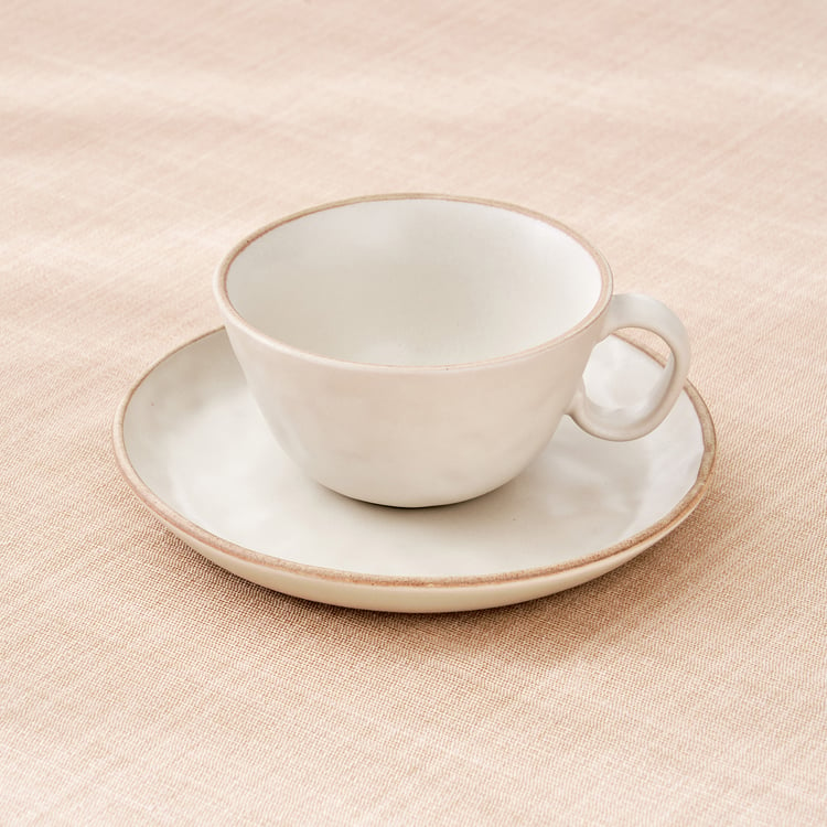 Natura Stoneware Cup and Saucer - 150ml