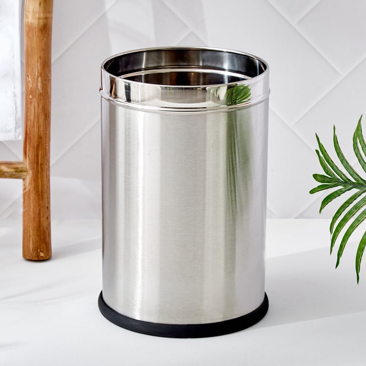 Corsica Rhodes Stainless Steel Open Waste Bin - 10L