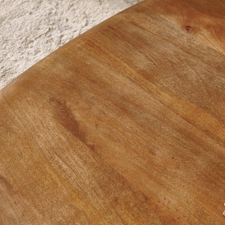 Wells Mango Wood Top Coffee Table - Brown