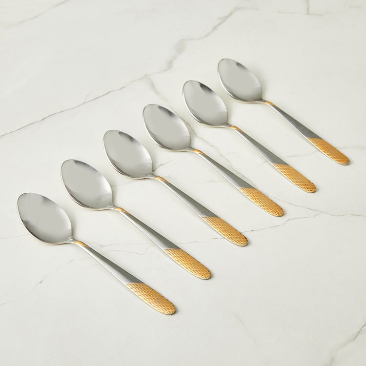 Glister Amara Set of 6 Stainless Steel Dinner Spoons