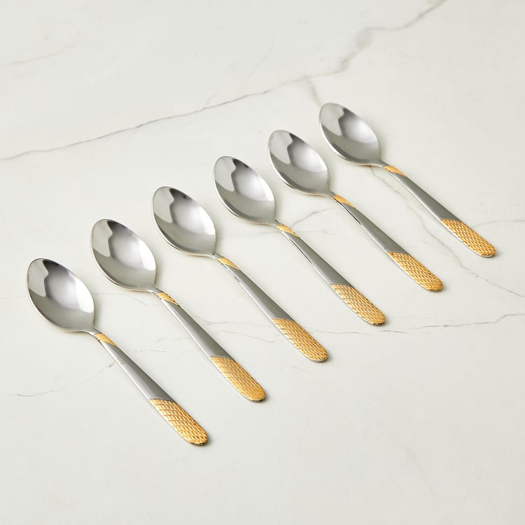 Glister Amara Set of 6 Stainless Steel Baby Spoons