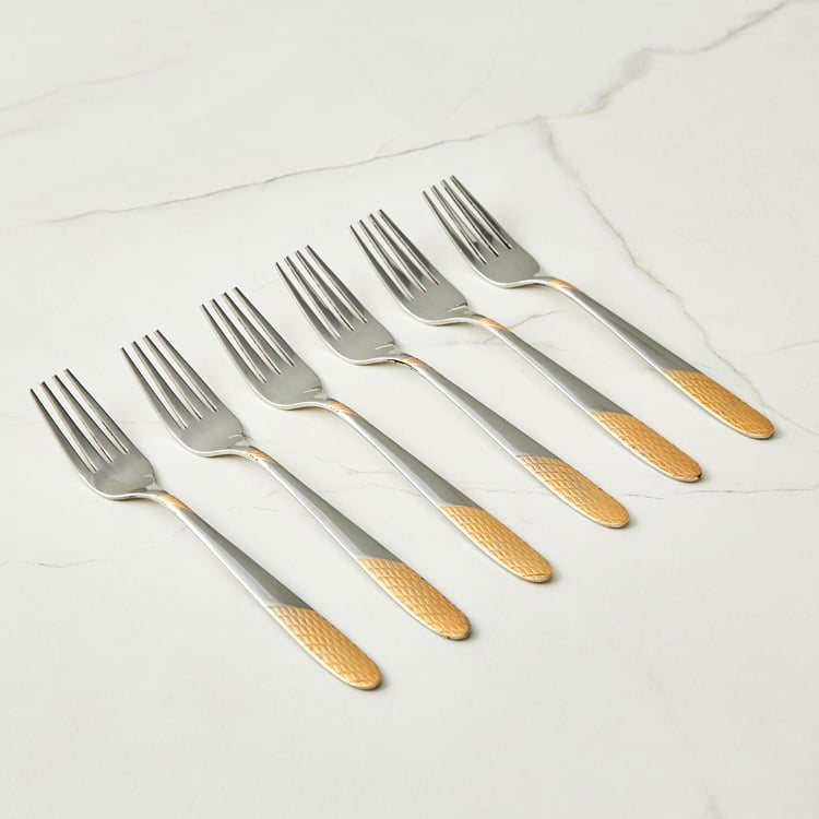 Glister Amara Set of 6 Stainless Steel Baby Forks