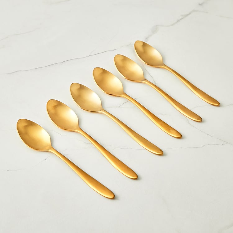 Glister Arely Set of 6 Stainless Steel Dinner Spoons