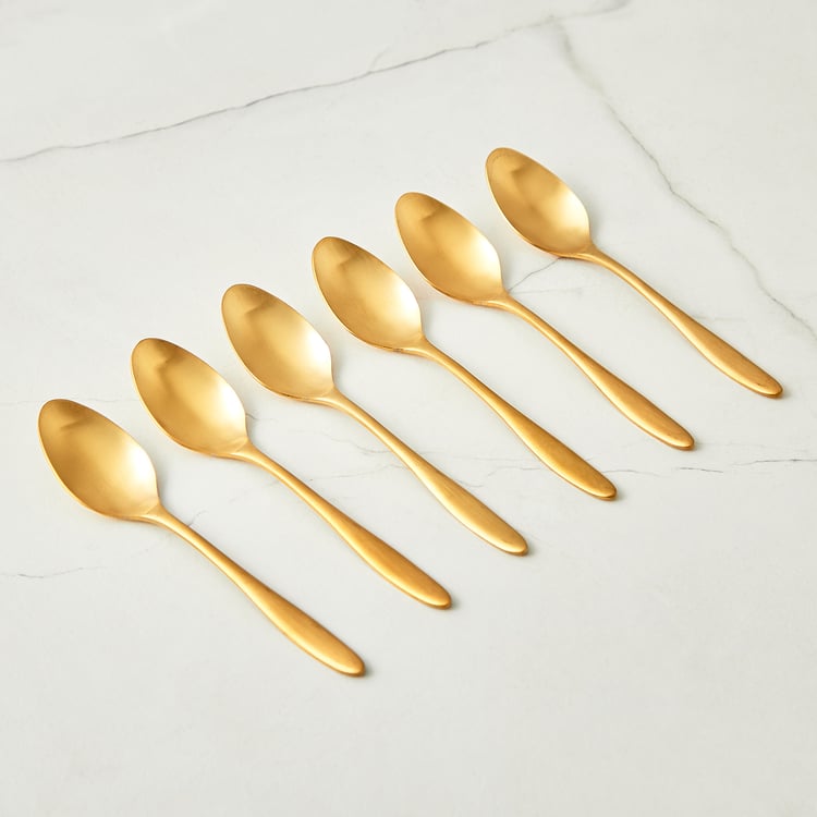 Glister Arely Set of 6 Stainless Steel Teaspoons