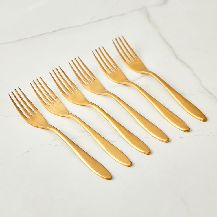 Glister Arely Set of 6 Stainless Steel Baby Forks