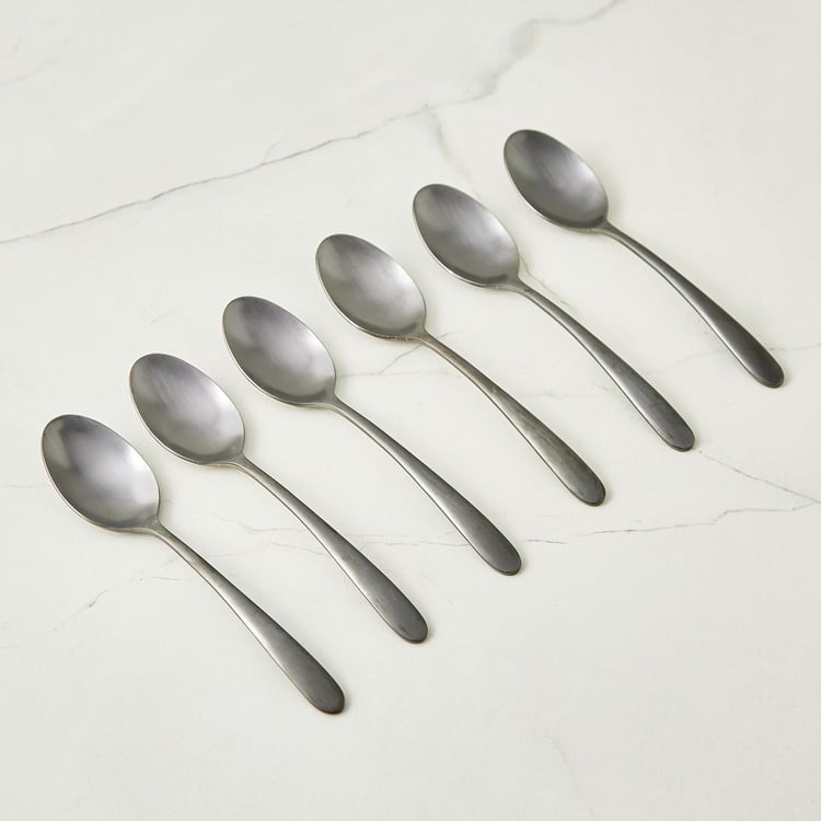 Glister Austere Set of 6 Stainless Steel Baby Spoons