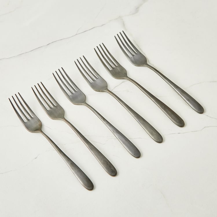 Glister Austere Set of 6 Stainless Steel Dinner Forks