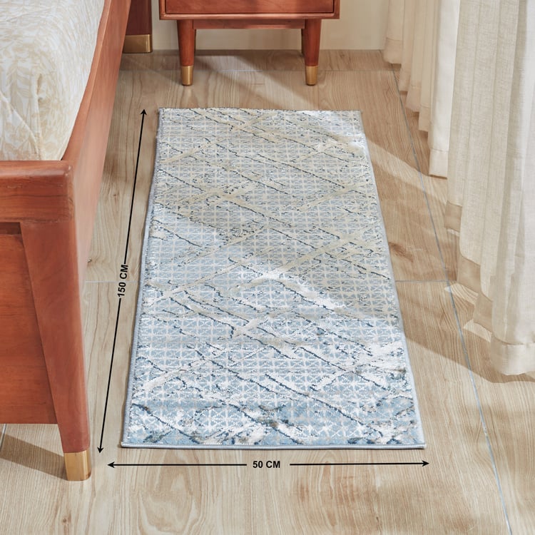 Zephyr Juno Geometric Woven Bedside Runner - 150x50cm