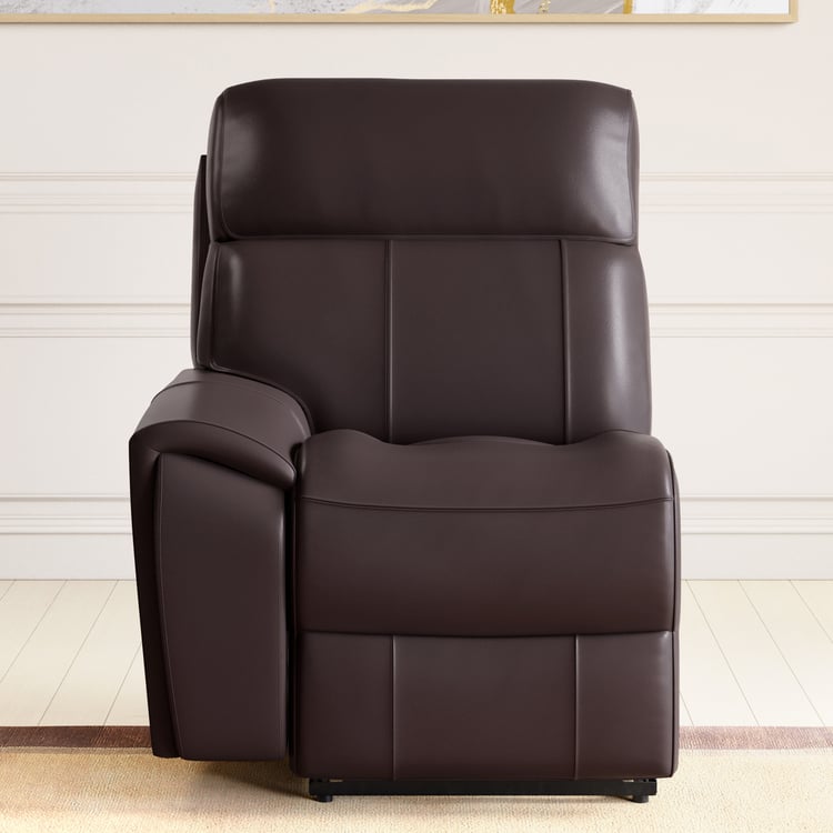 Stockholm Half Leather 1-Seater Left Arm Electric Recliner