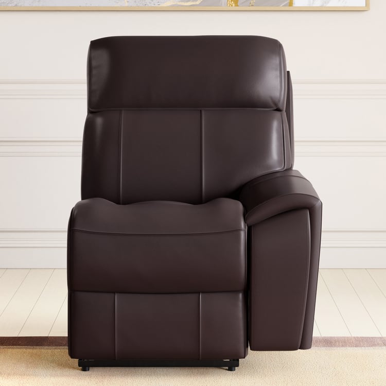 Stockholm Half Leather 1-Seater Right Arm Electric Recliner