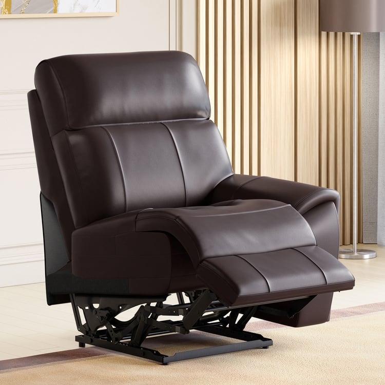 Stockholm Half Leather 1-Seater Right Arm Electric Recliner