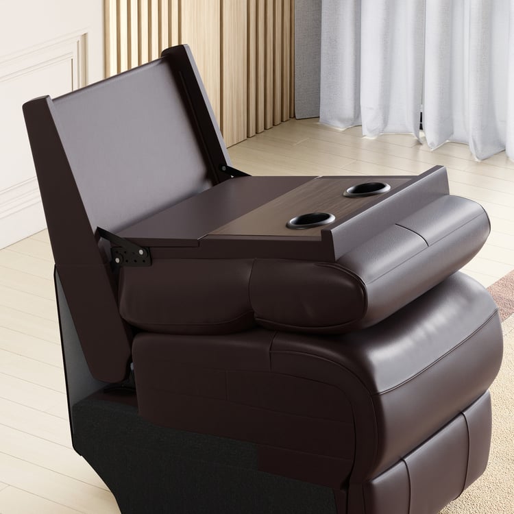 Stockholm Half Leather 1-Seater Stationary Recliner