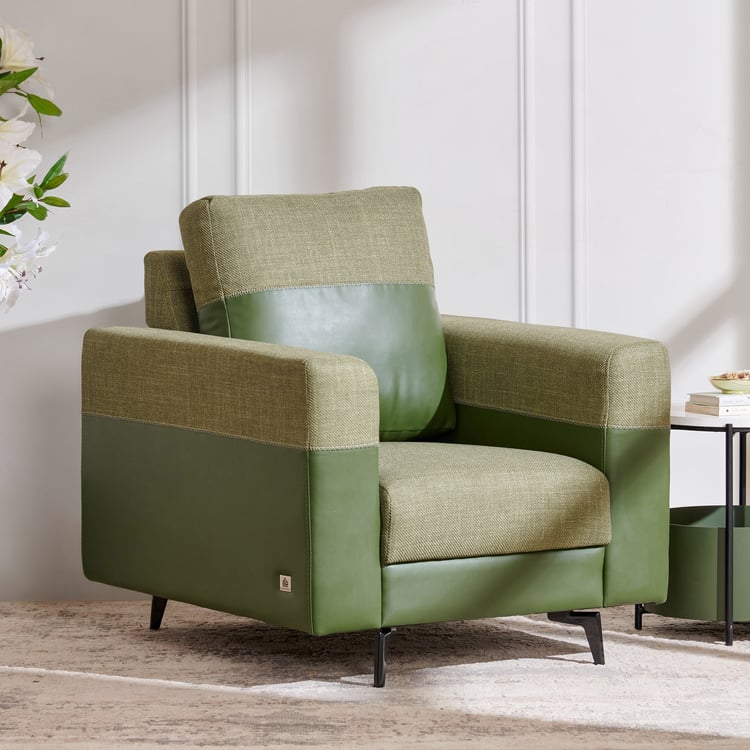 Andes Fabric 1-Seater Sofa - Green