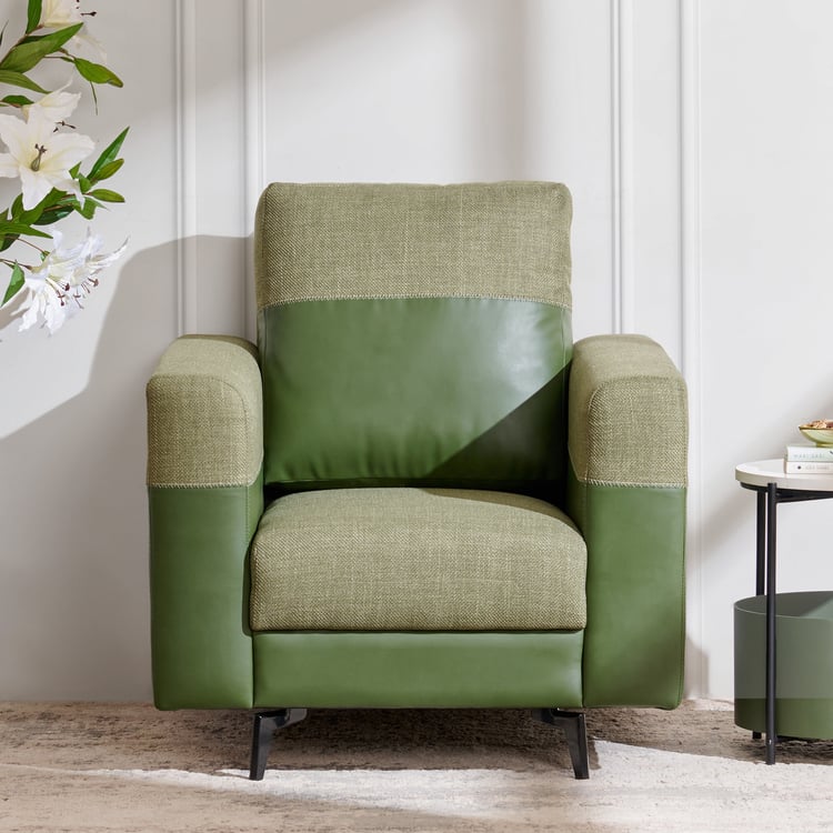 Andes Fabric 1-Seater Sofa - Green