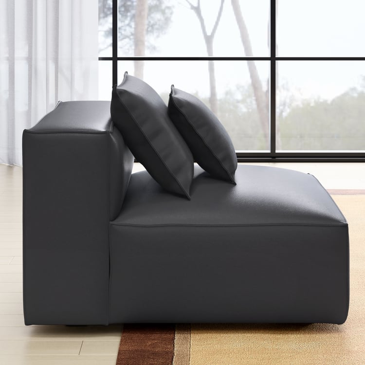 Mills Half Leather 1-Seater Armless Sofa