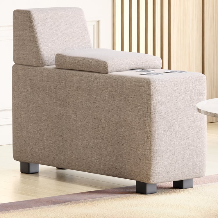 Wells Fabric Sofa Console - Beige