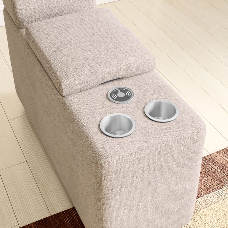 Wells Fabric Sofa Console - Beige