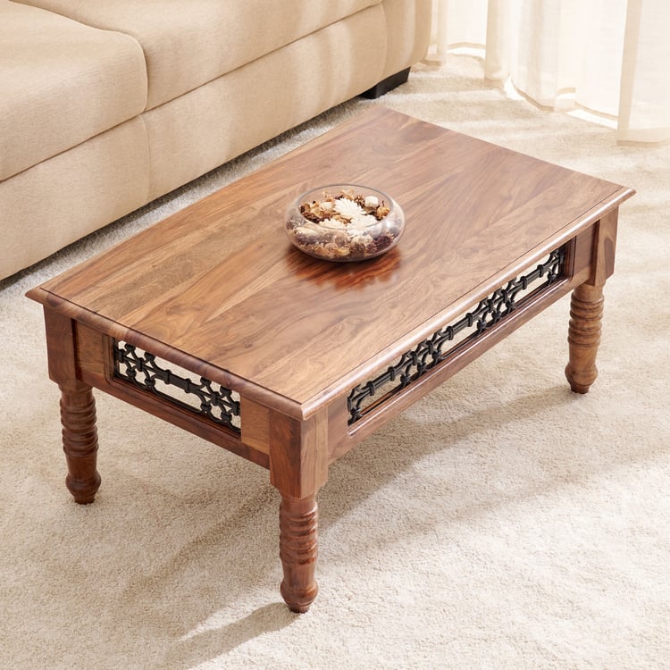 Helios Kian Sheesham Wood Coffee Table - Brown