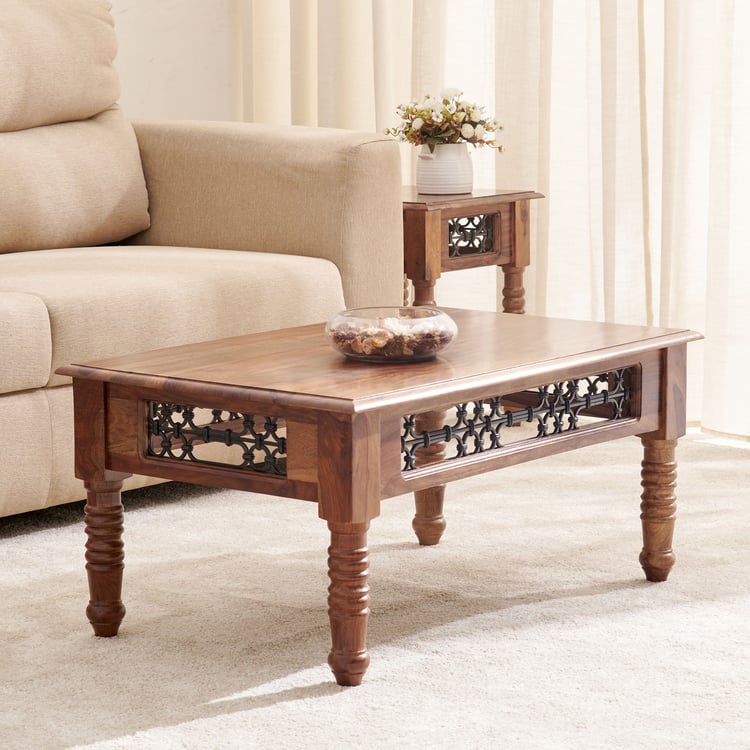 Helios Kian Sheesham Wood Coffee Table - Brown