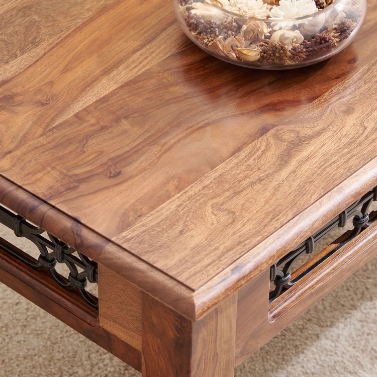 Helios Kian Sheesham Wood Coffee Table - Brown