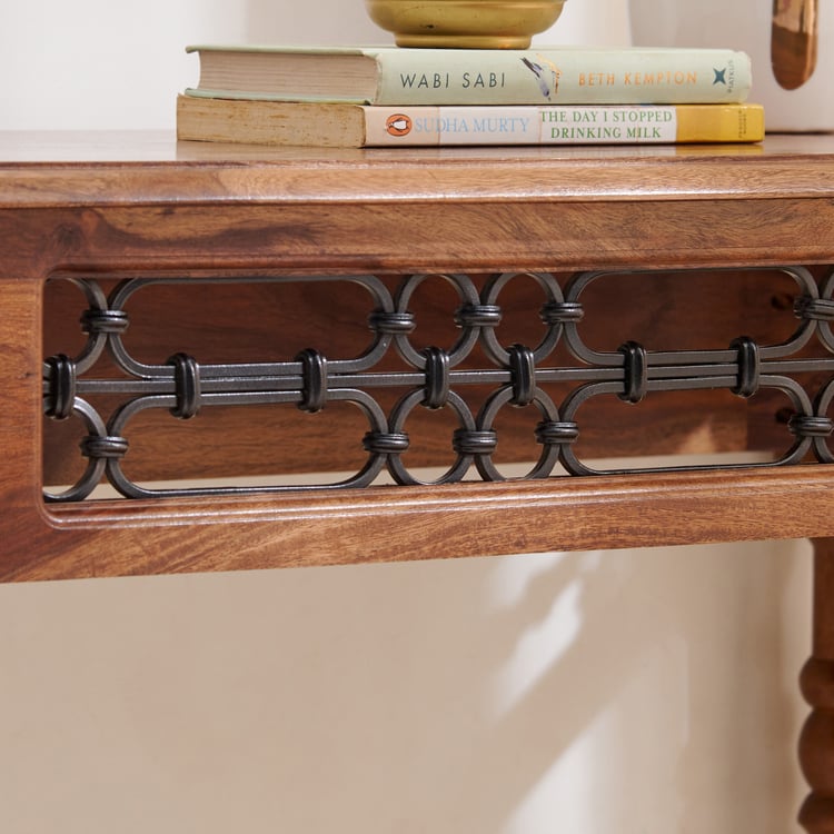 Helios Kian Sheesham Wood Console Table - Brown