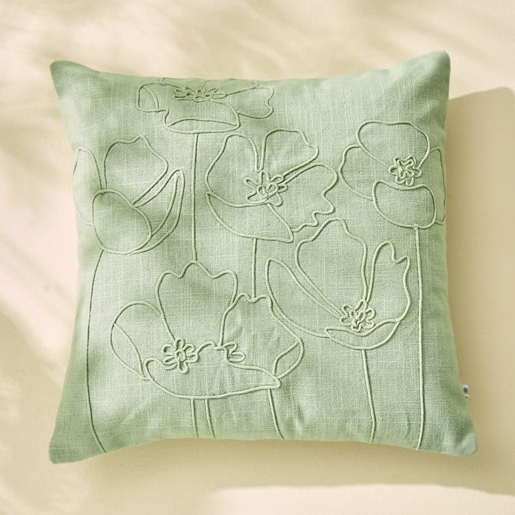 Poetry Verbosa Dori Embroidered Cushion Cover - 40x40cm