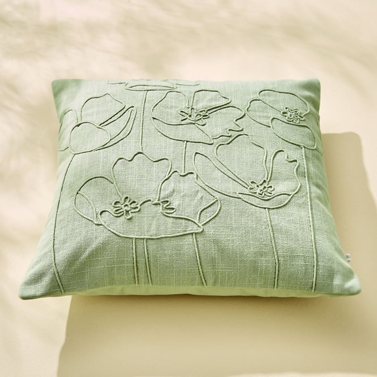 Poetry Verbosa Dori Embroidered Cushion Cover - 40x40cm