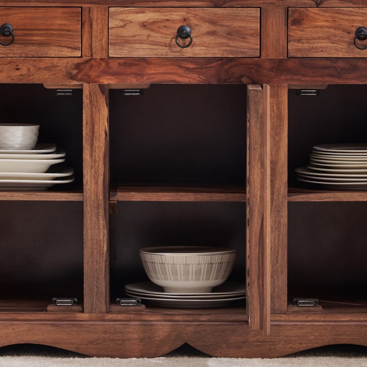 Helios Kian Sheesham Wood Sideboard - Brown