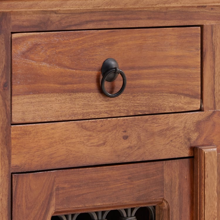 Helios Kian Sheesham Wood Sideboard - Brown