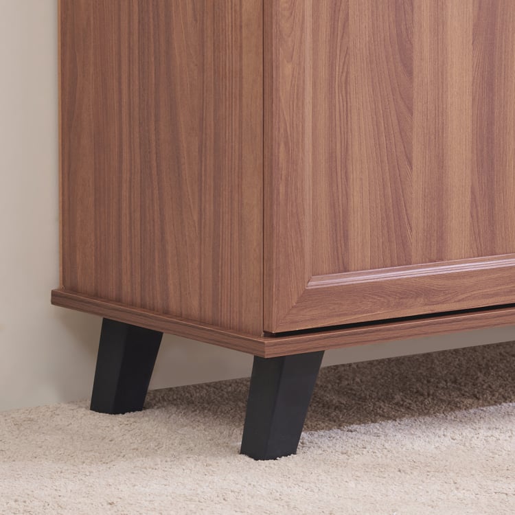 Helios Alton 12 Pairs Shoe Cabinet with Drawer - Walnut