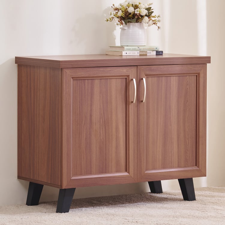 Helios Alton 9 Pairs Shoe Cabinet - Walnut