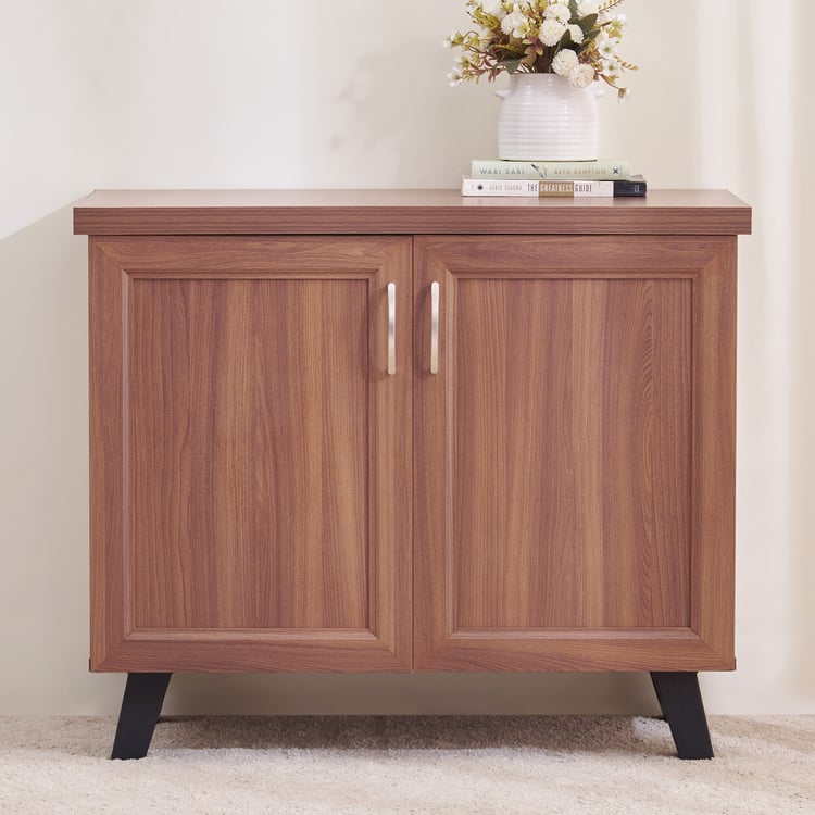 Helios Alton 9 Pairs Shoe Cabinet - Walnut