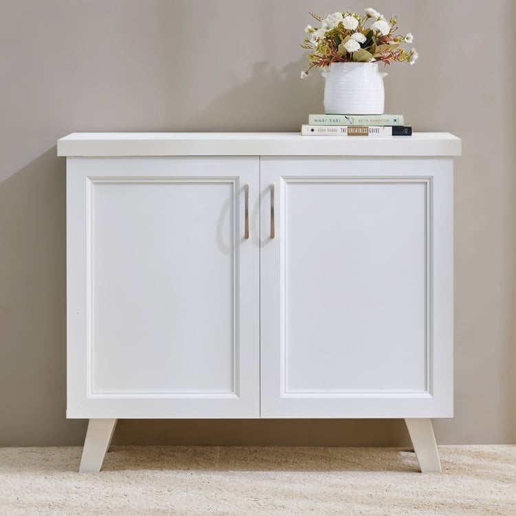 Helios Alton 9 Pairs Shoe Cabinet - White