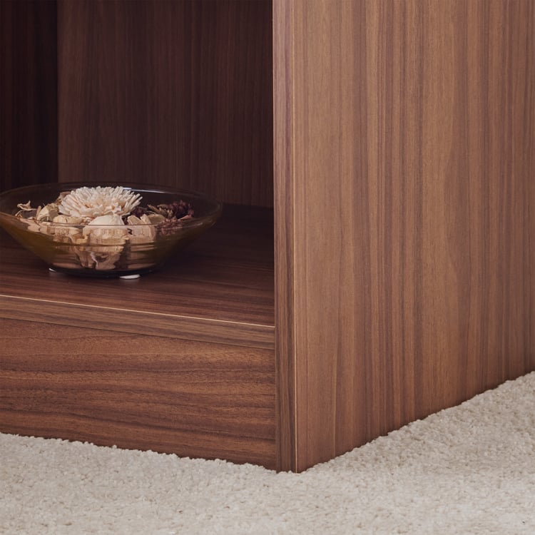 Helios Alton Arvis Bedside Table with Drawer - Walnut