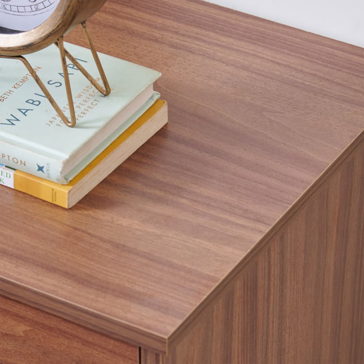 Helios Alton Arvis Bedside Table with Drawer - Walnut