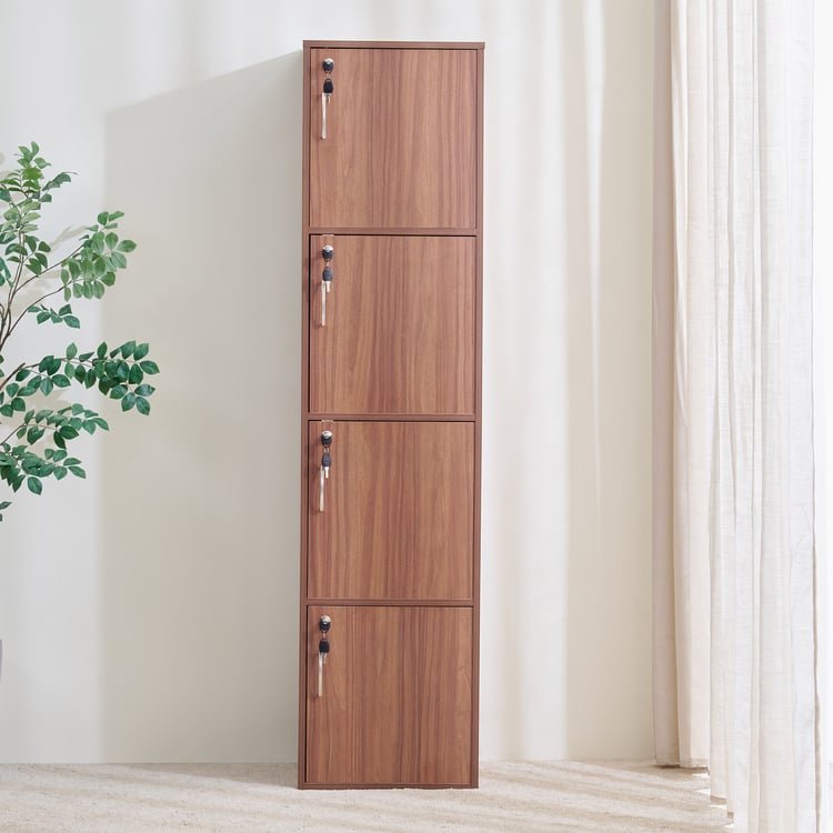 Helios Alton Qunton 4-Door Storage Cabinet - Walnut