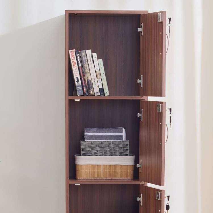 Helios Alton Qunton 4-Door Storage Cabinet - Walnut