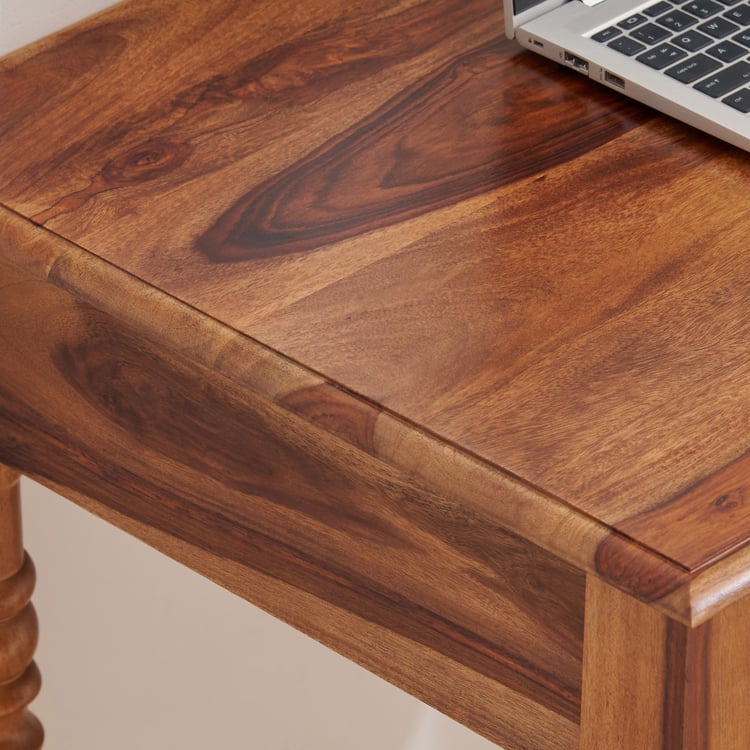 Helios Kian Sheesham Wood Study Desk - Brown