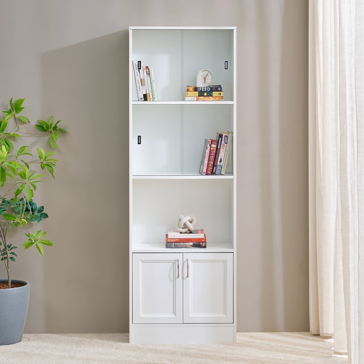 Helios Alton Eldams 4-Tier Book Shelf - White