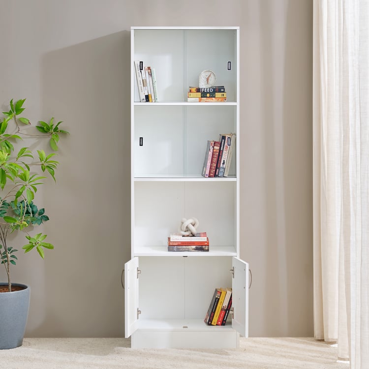 Helios Alton Eldams 4-Tier Book Shelf - White