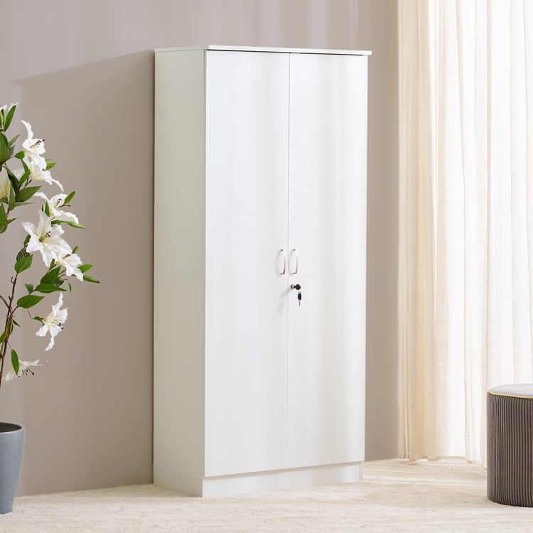 Helios Alton 2-Door Wardrobe - White