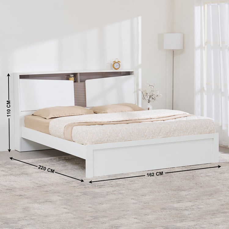 Quadro Flex Queen Bed - White