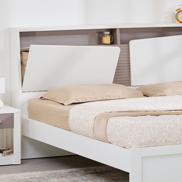 Quadro Flex Queen Bed - White