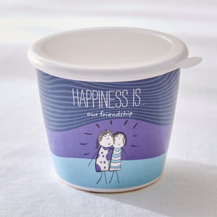 Melina Happiness Copper Set of 3 Melamine Printed Canister - 700ml